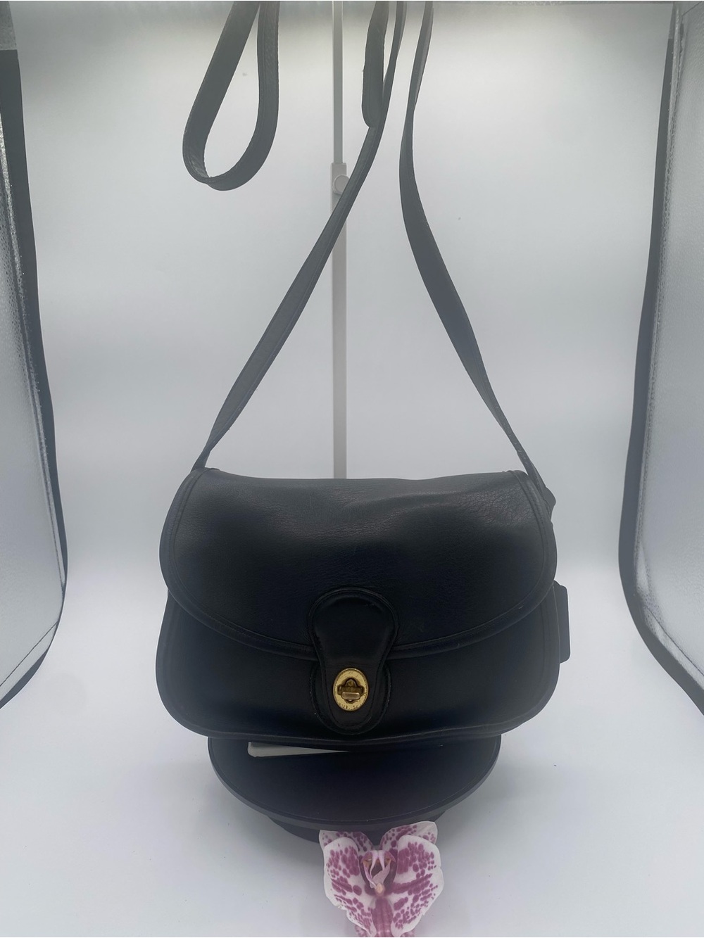 Coach Vintage 9954 Black Leather Turnlock Shoulder Bag – Made in USA - Picture 1 of 11